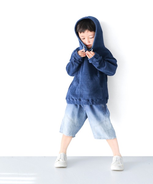 L.COPECK（エルコペック）の「ライトデニム切替ハーフ（デニムパンツ・キッズ・その他/ブルー・150cm/160cm）」の2枚目の写真