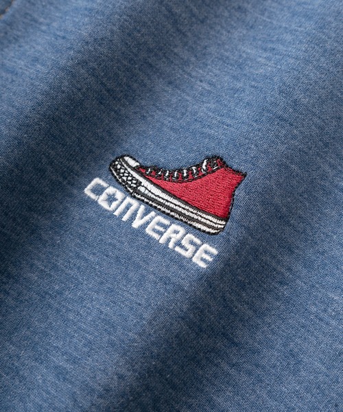 CONVERSE(コンバース)の「【CONVERSE/コンバース】シューズ刺繍 インディゴカラー ハーフジップ プルオーバー/ワンポイント刺繍 プルオーバー スタンドジップ/ ビッグシルエット(スウェット・レディース・インディゴブルー/ネイビー/ライトブルー/ライトインディゴブルー・M/L/XL)」の13枚目の写真