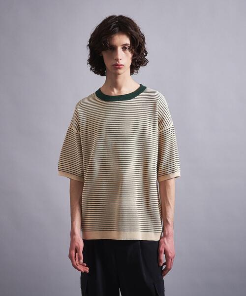 MONKEY TIME(モンキータイム)の「<monkey time> COTTON KNIT BORDER TEE/Tシャツ(Tシャツ/カットソー・メンズ・ダークグリーン/ブラック/ネイビー・M/XL/S/L)」の8枚目の写真