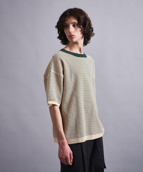 MONKEY TIME(モンキータイム)の「<monkey time> COTTON KNIT BORDER TEE/Tシャツ(Tシャツ/カットソー・メンズ・ダークグリーン/ブラック/ネイビー・M/XL/S/L)」の10枚目の写真