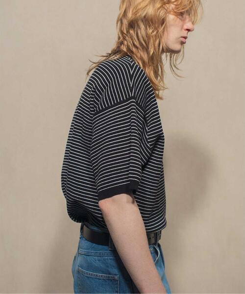 MONKEY TIME(モンキータイム)の「<monkey time> COTTON KNIT BORDER TEE/Tシャツ(Tシャツ/カットソー・メンズ・ダークグリーン/ブラック/ネイビー・M/XL/S/L)」の16枚目の写真