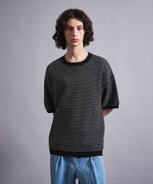 MONKEY TIME(モンキータイム)の「<monkey time> COTTON KNIT BORDER TEE/Tシャツ(Tシャツ/カットソー・メンズ・ダークグリーン/ブラック/ネイビー・M/XL/S/L)」の19枚目の写真