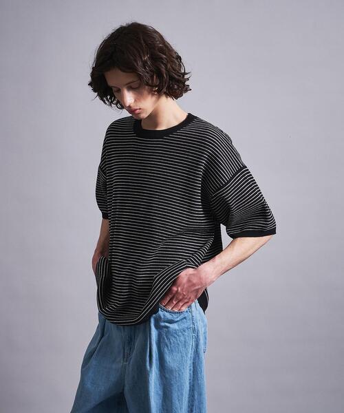 MONKEY TIME(モンキータイム)の「<monkey time> COTTON KNIT BORDER TEE/Tシャツ(Tシャツ/カットソー・メンズ・ダークグリーン/ブラック/ネイビー・M/XL/S/L)」の20枚目の写真
