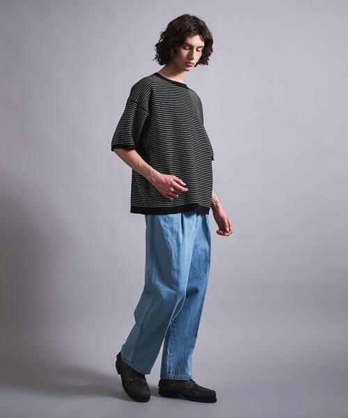 MONKEY TIME(モンキータイム)の「<monkey time> COTTON KNIT BORDER TEE/Tシャツ(Tシャツ/カットソー・メンズ・ダークグリーン/ブラック/ネイビー・M/XL/S/L)」の22枚目の写真