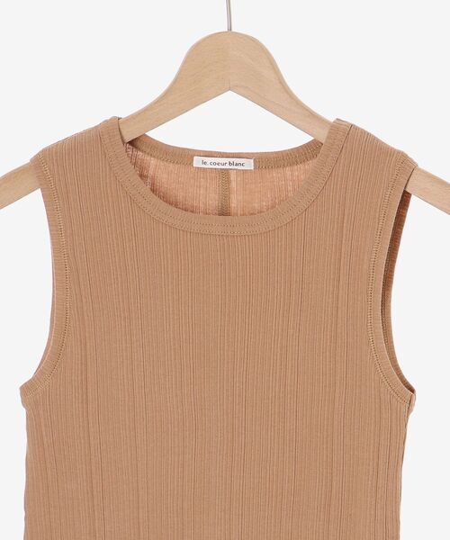 le.coeur blanc(ルクールブラン)の「ランダムテレコタンク(タンクトップ・レディース・グレイッシュベージュ/ネイビー/キャメル/アイボリー・38)」の21枚目の写真