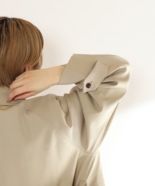 VERMEIL par iena(ヴェルメイユパーイエナ)の「【BOWTE/バウト】gabardine trench coat(トレンチコート・レディース・ベージュ・X-SMALL/XX-SMALL)」の8枚目の写真
