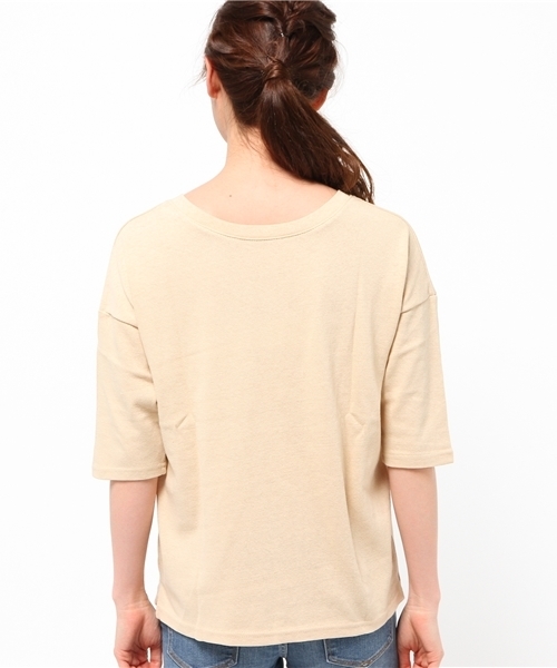 Kastane（カスタネ）の「【Kastane】脇スリット2wayプルオーバー（Tシャツ/カットソー・レディース・オフホワイト/グリーン/ネイビー/ベージュ・FREE）」の7枚目の写真