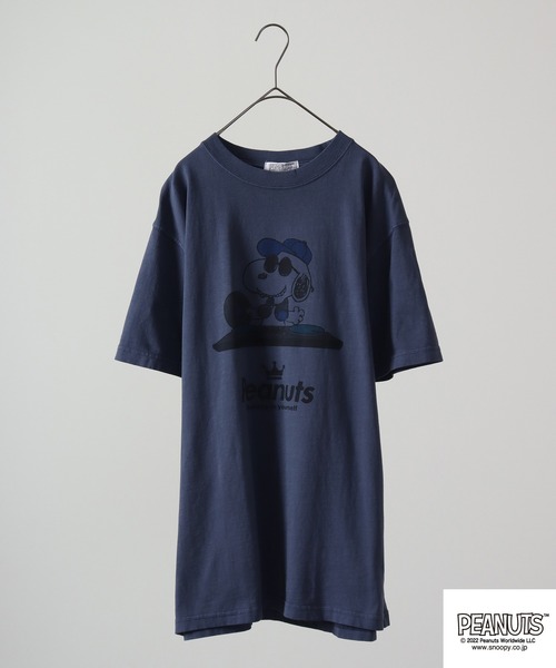 PEANUTS（ピーナッツ）の「PEANUTS スヌーピー 音楽イラスト ピグメント加工 半袖Tシャツ（Tシャツ/カットソー・レディース・カーキ系1/カーキ/ネイビー系1/カーキ系/ネイビー/ネイビー系/カーキ系2/ネイビー系2/ホワイト系/ホワイト/ホワイト系1/ホワイト系2/オレンジ/オレンジ系1/サックスブルー/オレンジ系2/サックスブルー系2/オレンジ系/サックスブルー系/サックスブルー系1/アイボリー系2/アイボリー/アイボリー系1/アイボリー系・M/3L/S/LL/4L/L）」の16枚目の写真