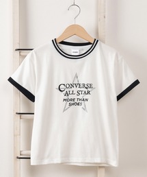 CONVERSE（コンバース）の「【CONVERSE/コンバース】 ALL STAR テキストロゴプリント リブライン リンガーデザイン 半袖Tシャツ/ 【140cm-160cm】（Tシャツ/カットソー・キッズ）」