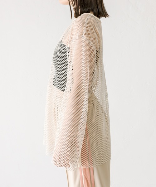 mystic(ミスティック)の「メッシュプルオーバー(Tシャツ/カットソー・レディース・ベージュ/ブルー/アイボリー・FREE)」の21枚目の写真