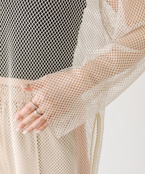 mystic(ミスティック)の「メッシュプルオーバー(Tシャツ/カットソー・レディース・ベージュ/ブルー/アイボリー・FREE)」の18枚目の写真