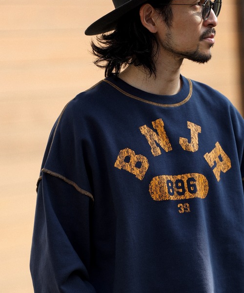 FAST COLOR(ファストカラー)の「カレッジロゴ配色ロックスウェット(スウェット・メンズ・ネイビー/グレー・XL/L/M)」の21枚目の写真