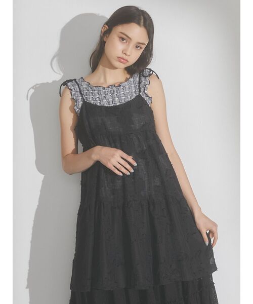 merry jenny（メリージェニー）の「fluffyシアーティアードキャミチュニック（シャツ/ブラウス・レディース・オフホワイト/ブラック・FREE）」の18枚目の写真