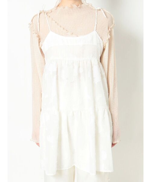 merry jenny（メリージェニー）の「fluffyシアーティアードキャミチュニック（シャツ/ブラウス・レディース・オフホワイト/ブラック・FREE）」の21枚目の写真