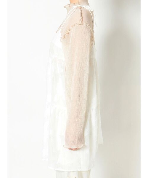 merry jenny（メリージェニー）の「fluffyシアーティアードキャミチュニック（シャツ/ブラウス・レディース・オフホワイト/ブラック・FREE）」の22枚目の写真