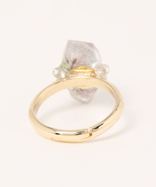 tone(トーン)の「【marumusubi】flower ring(MA)(リング・レディース・ゴールド系その他/ゴールド×グレー・FREE)」の5枚目の写真