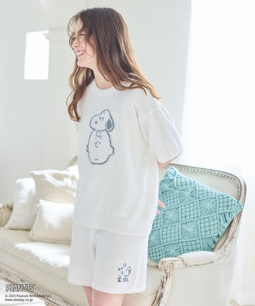 【新品】PEANUTS/アムール　スヌーピー　秋冬厚手裏起毛パジャマ（L)ピンク 新品】PEANUTS/アムール スヌーピー 秋冬厚手裏起毛パジャマ（L)ピンク