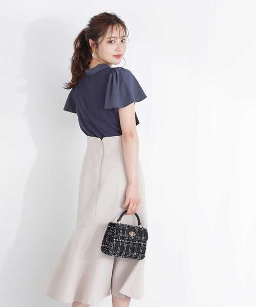 PROPORTION BODY DRESSING(プロポーションボディドレッシング)の「バックラッフルデザインマーメイドスカート / 1213120501(スカート・レディース・ブラック/ベージュ/パープル・SMALL/MEDIUM)」の5枚目の写真