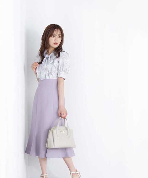 PROPORTION BODY DRESSING(プロポーションボディドレッシング)の「バックラッフルデザインマーメイドスカート / 1213120501(スカート・レディース・ブラック/ベージュ/パープル・SMALL/MEDIUM)」の17枚目の写真