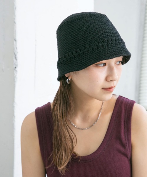 KBF（ケイビーエフ）の「チューリップニットHAT（ハット・レディース・ベージュ系その他/ベージュ/ブルー系その他/ブラック・ONE）」の2枚目の写真