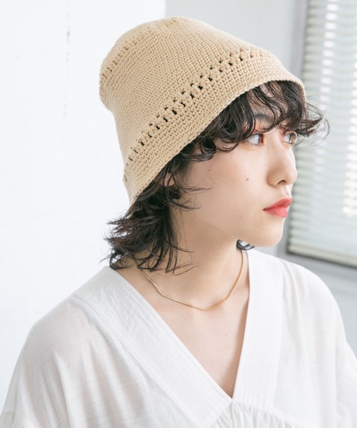 KBF（ケイビーエフ）の「チューリップニットHAT（ハット・レディース・ベージュ系その他/ベージュ/ブルー系その他/ブラック・ONE）」の5枚目の写真