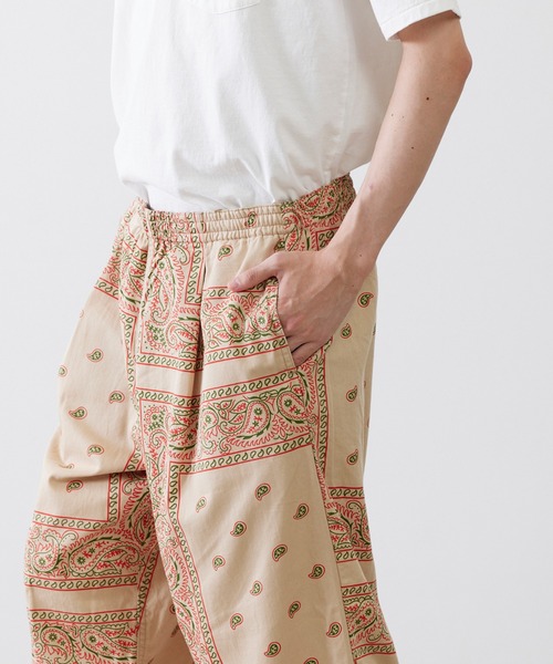 CAL O LINE（キャルオーライン）の「CAL O LINE/キャルオーライン BANDANA EASY PANTS イージーパンツ バンダナ柄（その他パンツ・メンズ・グリーン/ベージュ・L/XL/M）」の22枚目の写真