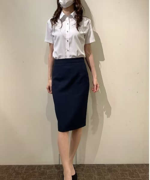 TOKYO SHIRTS（トウキョウシャツ）の「透け防止 形態安定ノーアイロン レギュラー衿 半袖ビジネスワイシャツ（ビジネスシャツ・レディース・ホワイト・XL/LL/L/M/S）」の8枚目の写真