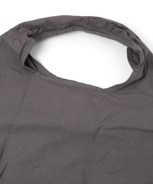 LAKOLE（ラコレ）の「コットンエコバッグ(M) / 907846（トートバッグ・レディース・アイボリー/チャコール・FREE）」の10枚目の写真