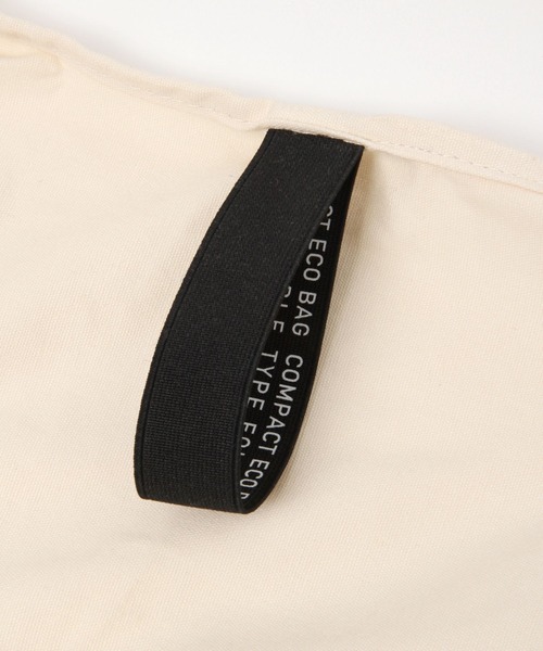 LAKOLE（ラコレ）の「コットンエコバッグ(M) / 907846（トートバッグ・レディース・アイボリー/チャコール・FREE）」の4枚目の写真