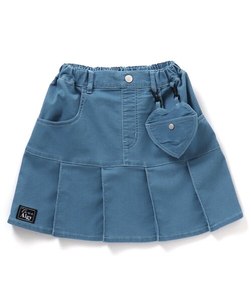algy（アルジー）の「ハートポケットプリーツスカート（スカート・キッズ・サックスブルー/ミント/ネイビー・XXX-SMALL/XX-SMALL/X-SMALL/MEDIUM/SMALL）」の3枚目の写真