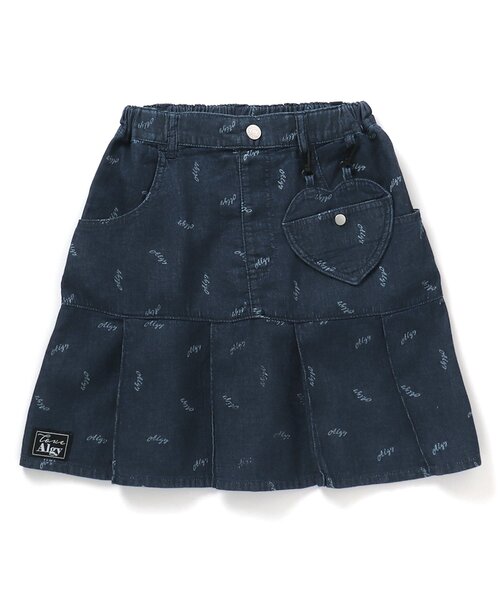 algy（アルジー）の「ハートポケットプリーツスカート（スカート・キッズ・サックスブルー/ミント/ネイビー・XXX-SMALL/XX-SMALL/X-SMALL/MEDIUM/SMALL）」の6枚目の写真