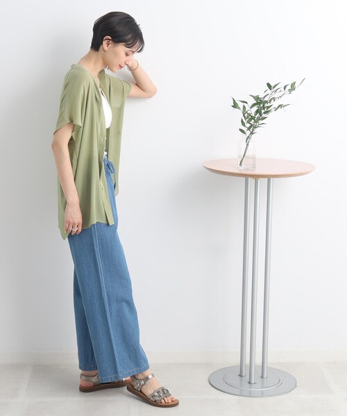 Cutie Blonde(キューティーブロンド)の「◆【らくちんで今っぽく◎】イージーワイドデニム(その他パンツ・レディース・ブルー/ダークネイビー・02/03)」の17枚目の写真