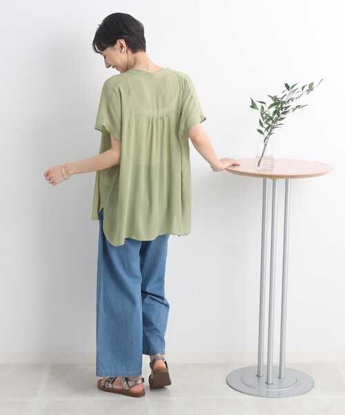 Cutie Blonde(キューティーブロンド)の「◆【らくちんで今っぽく◎】イージーワイドデニム(その他パンツ・レディース・ブルー/ダークネイビー・02/03)」の14枚目の写真