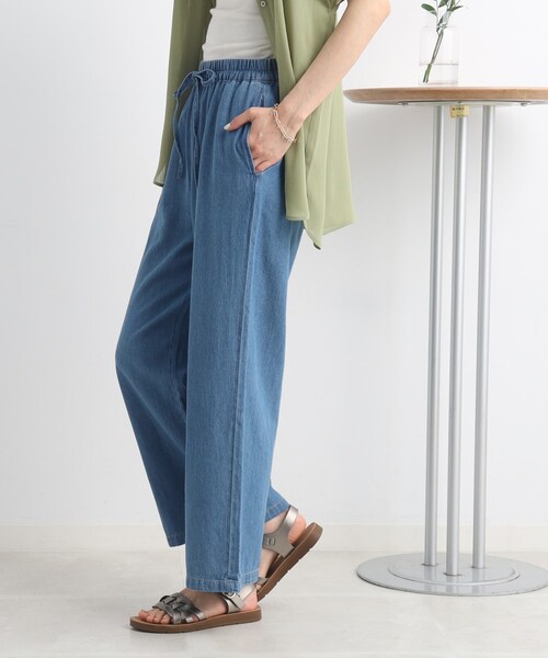 Cutie Blonde(キューティーブロンド)の「◆【らくちんで今っぽく◎】イージーワイドデニム(その他パンツ・レディース・ブルー/ダークネイビー・02/03)」の5枚目の写真