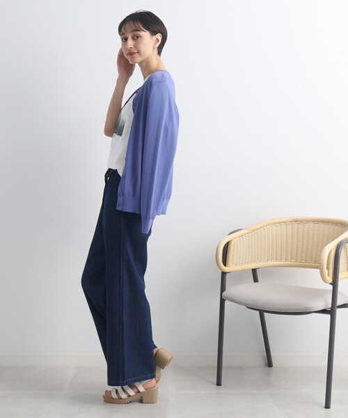 Cutie Blonde(キューティーブロンド)の「◆【らくちんで今っぽく◎】イージーワイドデニム(その他パンツ・レディース・ブルー/ダークネイビー・02/03)」の3枚目の写真