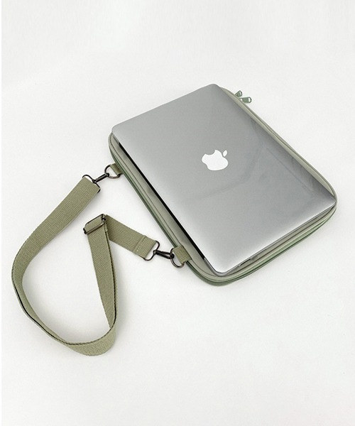 c.u.l(シーユーエル)の「大きいサイズにも対応 ショルダーひも付き タブレットケース iPadケース PCケース ipd9(PC・タブレットケース・レディース・ピンク/ブラック/ベージュ/グリーン・FREE)」の14枚目の写真