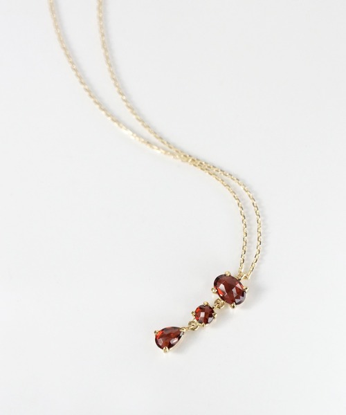 anq.（アンク）の「「anq.」SV925・グリーンオニキス/ラブラドライト/ガーネット　ネックレス（ネックレス・レディース・グリーン/レッド/グレー・ONE SIZE/ONESIZE）」の3枚目の写真