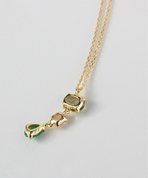 anq.（アンク）の「「anq.」SV925・グリーンオニキス/ラブラドライト/ガーネット　ネックレス（ネックレス・レディース・グリーン/レッド/グレー・ONE SIZE/ONESIZE）」の6枚目の写真