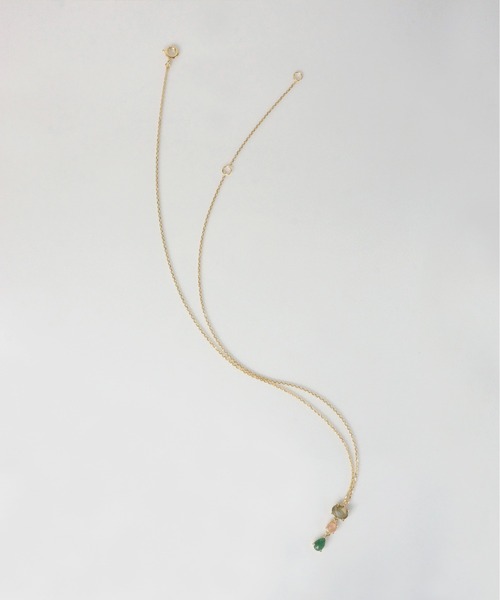 anq.（アンク）の「「anq.」SV925・グリーンオニキス/ラブラドライト/ガーネット　ネックレス（ネックレス・レディース・グリーン/レッド/グレー・ONE SIZE/ONESIZE）」の4枚目の写真