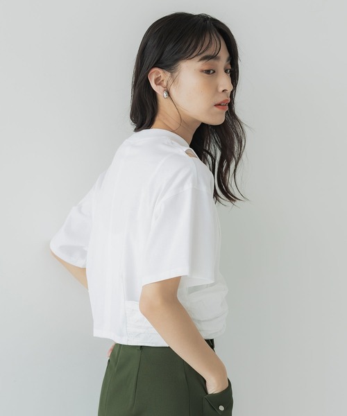 UNITED TOKYO（ユナイテッドトウキョウ）の「コルセットタフタTシャツ（Tシャツ/カットソー・レディース・ブラック/オフホワイト・FREE）」の16枚目の写真