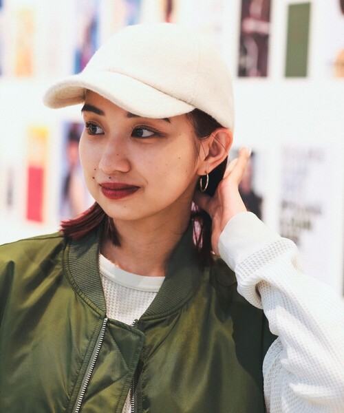 B:MING by BEAMS（ビーミングバイビームス）の「B:MING by BEAMS / メルトン キャップ（キャップ・レディース・モカ/ブラック/アイボリー・FREE）」の4枚目の写真