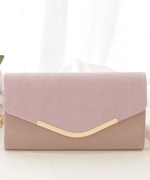 セール】スクエア型ラメフラップクラッチバッグ（クラッチバッグ