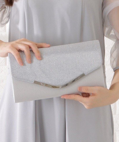 Lace Ladies(レースレディース)の「スクエア型ラメフラップクラッチバッグ(クラッチバッグ・レディース・ピンク/ベージュ/グレー/ブラック・FREE)」の13枚目の写真