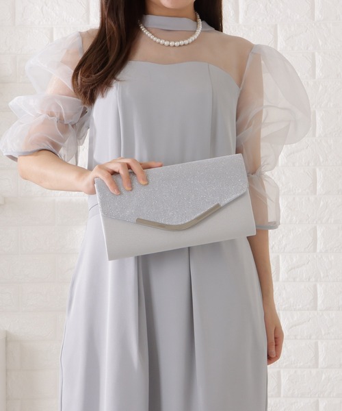 Lace Ladies(レースレディース)の「スクエア型ラメフラップクラッチバッグ(クラッチバッグ・レディース・ピンク/ベージュ/グレー/ブラック・FREE)」の14枚目の写真