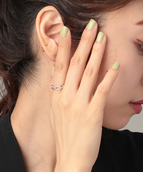 PHILIPPE AUDIBERT（フィリップ オーディベール）の「【PHILIPPE AUDIBERT】Mini Millie ring M チェーンリング BG5123M（リング・レディース・シルバー・FREE）」の2枚目の写真