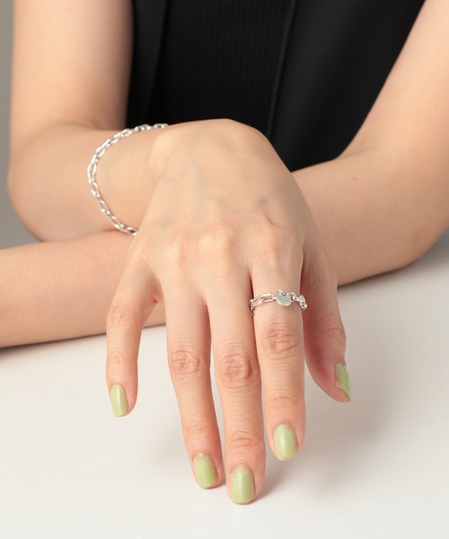 PHILIPPE AUDIBERT（フィリップ オーディベール）の「【PHILIPPE AUDIBERT】Mini Millie ring M チェーンリング BG5123M（リング・レディース・シルバー・FREE）」の4枚目の写真