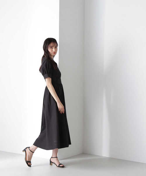 NATURAL BEAUTY BASIC（ナチュラルビューティーベーシック）の「◇ビッグカラーシャツワンピース（シャツワンピース・レディース・ブルー系その他6/ブラック/ブラウン・MEDIUM）」の14枚目の写真