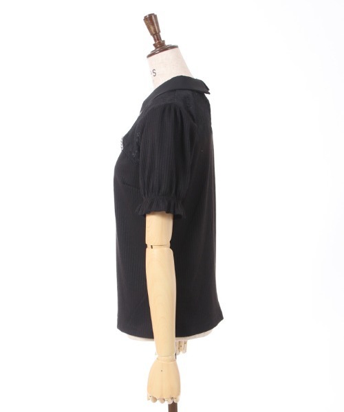 axes femme(アクシーズファム)の「チェーン付リブトップス(Tシャツ/カットソー・レディース・ホワイト/ネイビー/ブラック・FREE)」の9枚目の写真