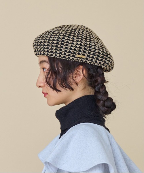 kaorinomori（カオリノモリ）の「kaorinomori メイベレー / カオリノモリ（ハンチング/ベレー帽・レディース・ブラック/ライラック/オレンジ・M/57.5cm）」の5枚目の写真