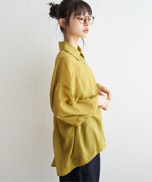 LBC（エルビーシー）の「シアーボックスシルエットシャツ（シャツ/ブラウス・レディース・ブルー/ライム/ブラック・M/L）」の13枚目の写真
